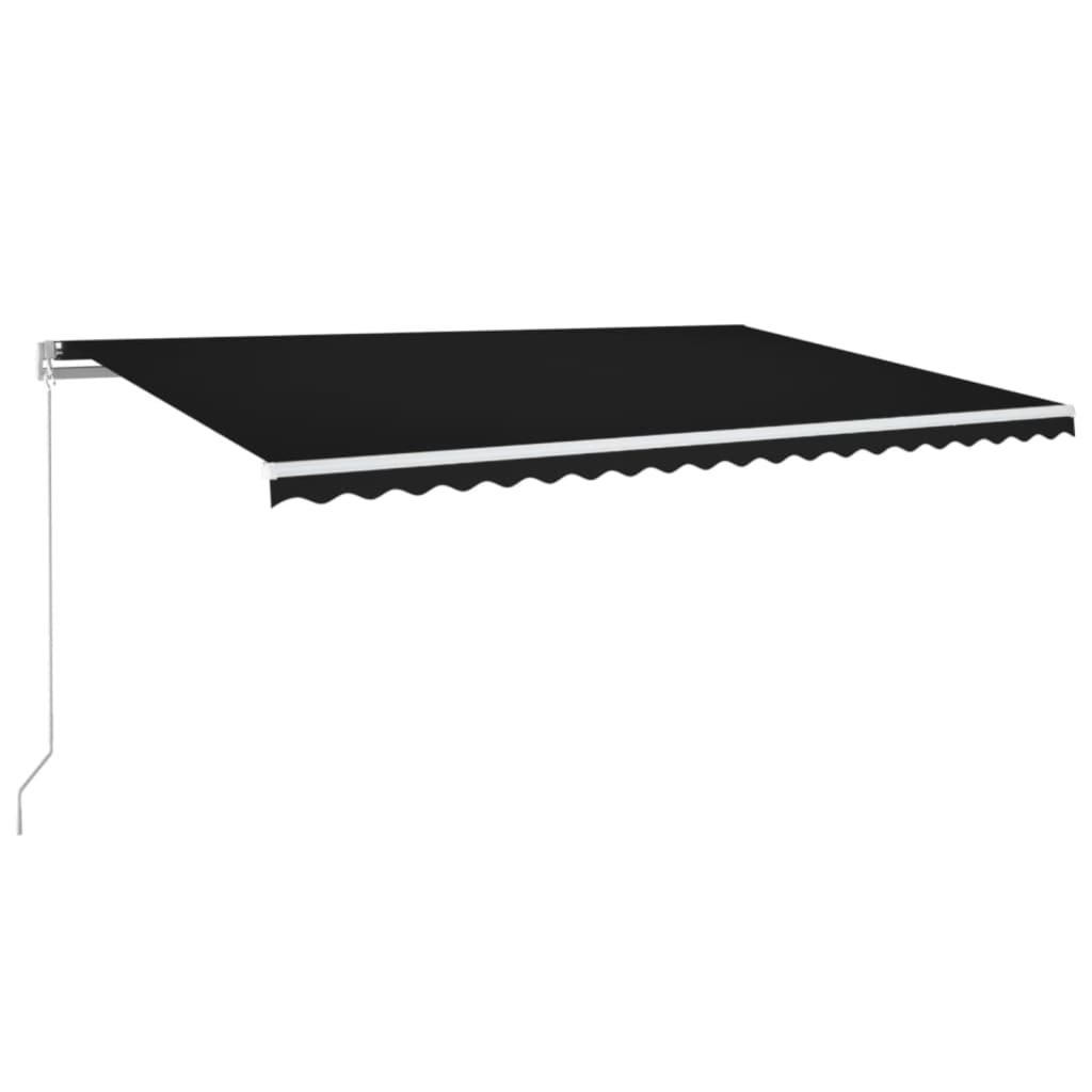 Einziehbare Markise LED-Licht 500x350 cm Anthrazit