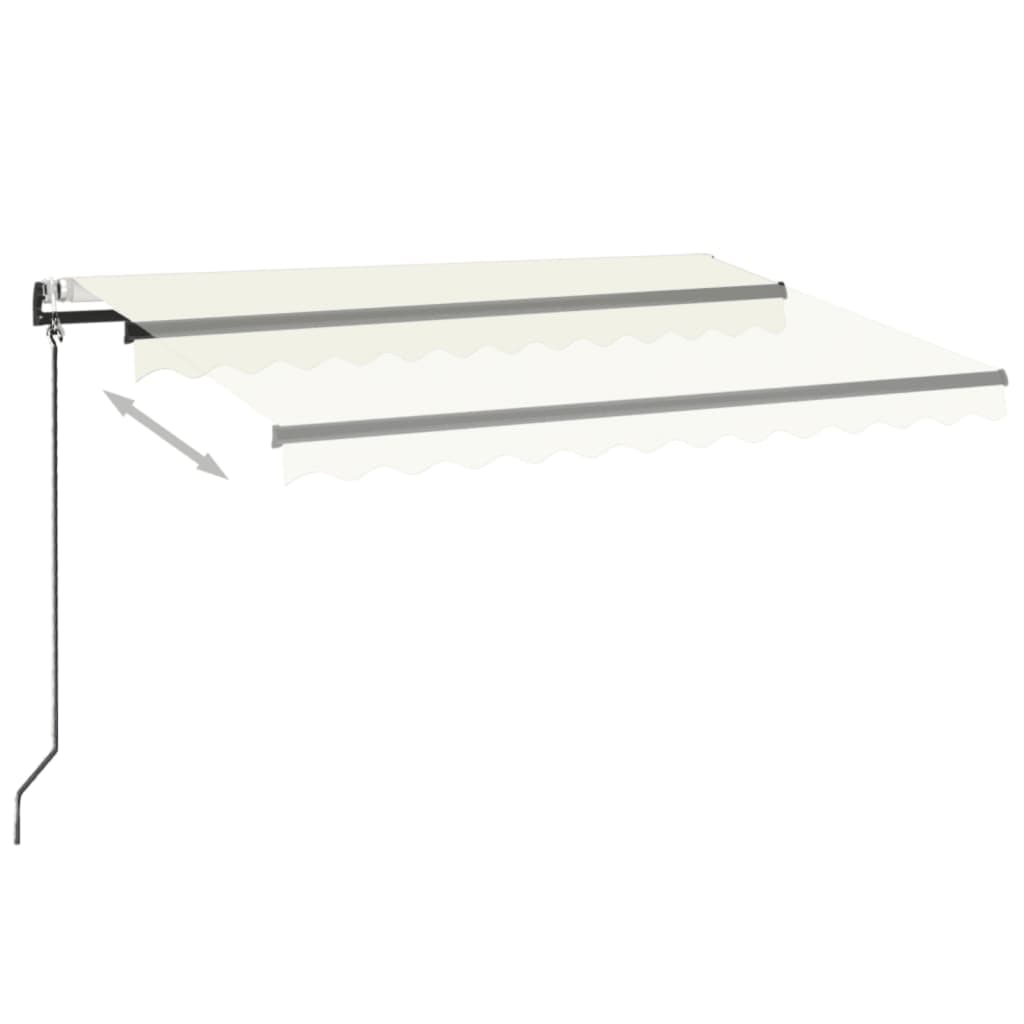 Retractable awning LED and wind sensor 350x250cm cream