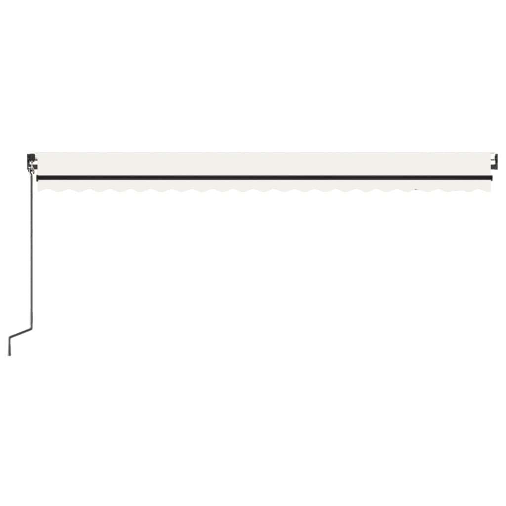 Retractable awning LED/wind sensor 500x300 cm cream