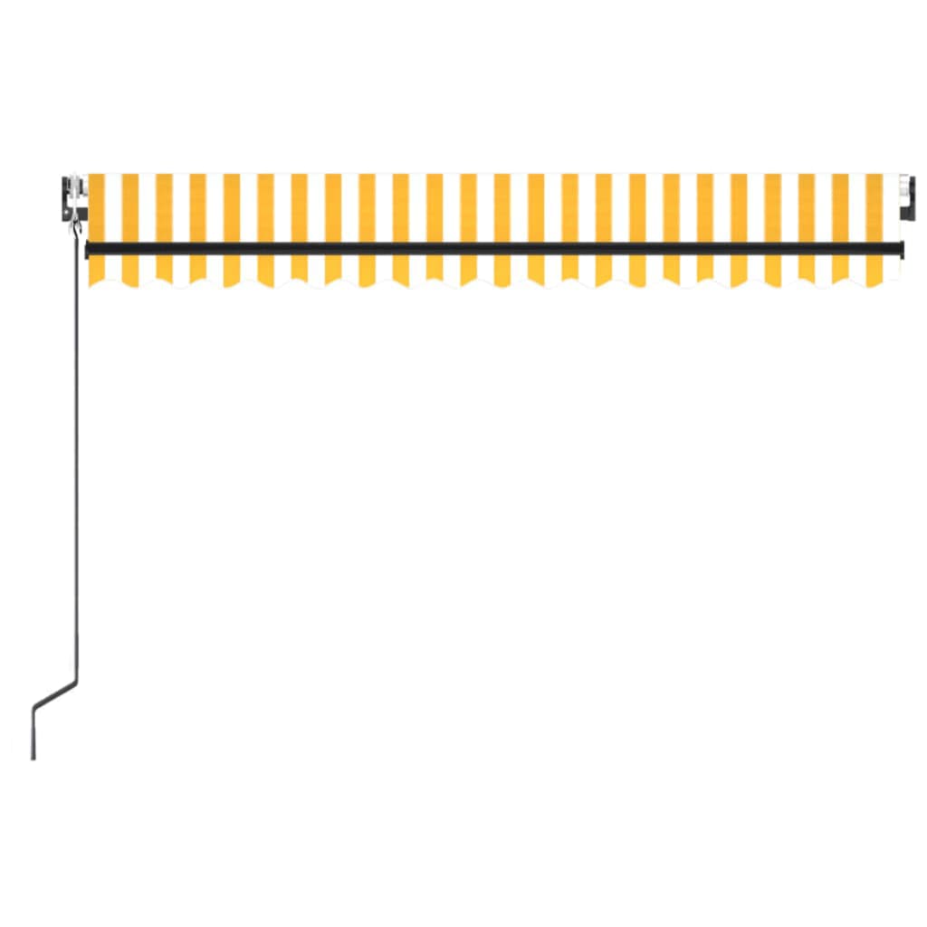 Sisäänkelattava markiisi LED/tuulisensori 400x350 cm keltavalk.