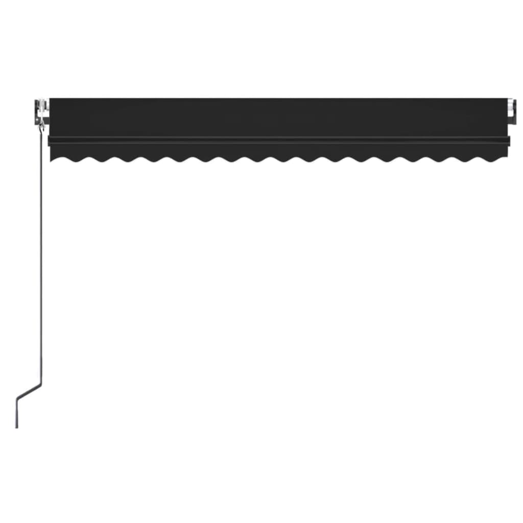 Retractable awning LED/wind sensor 450x350cm anthracite