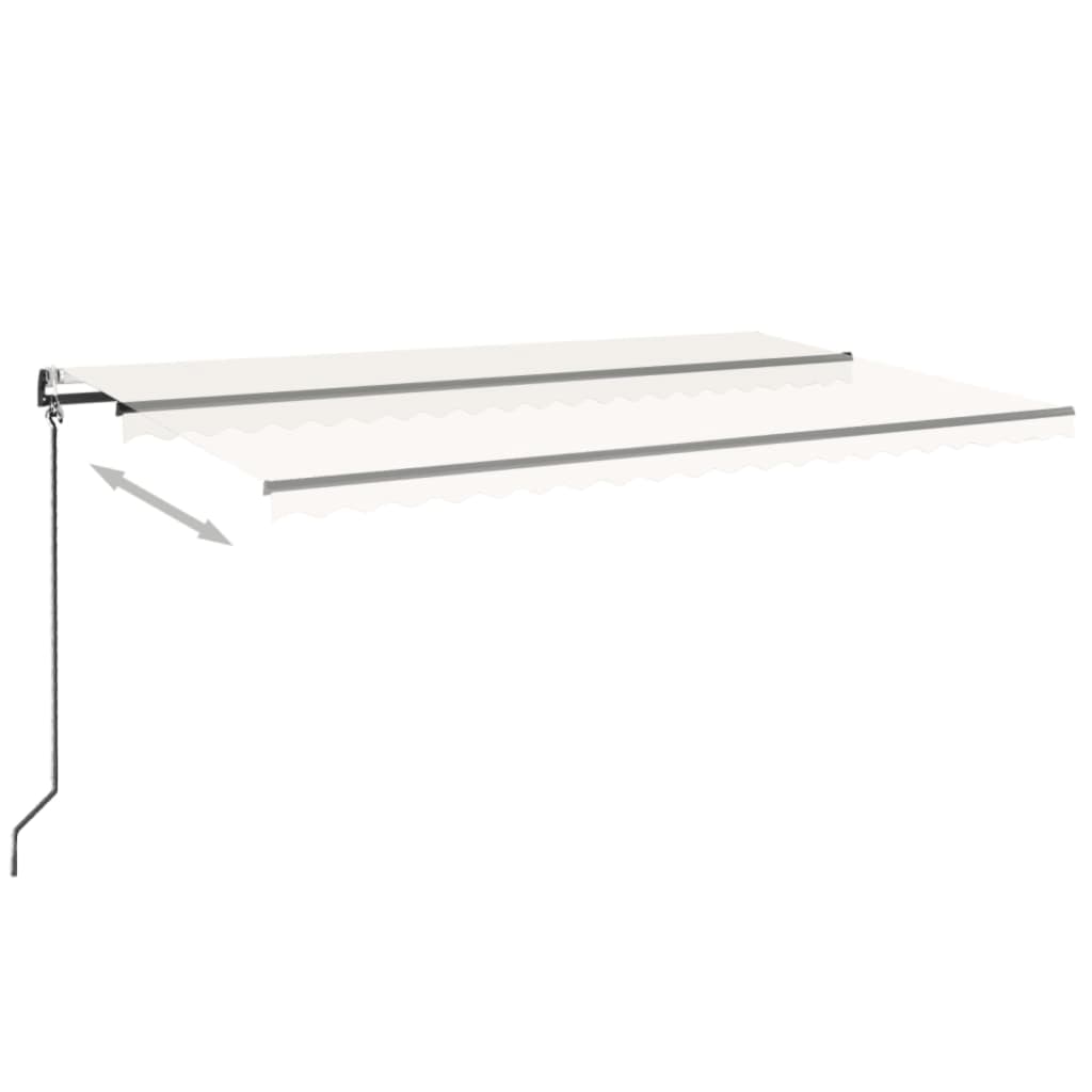 Retractable awning LED/wind sensor 500x350 cm cream