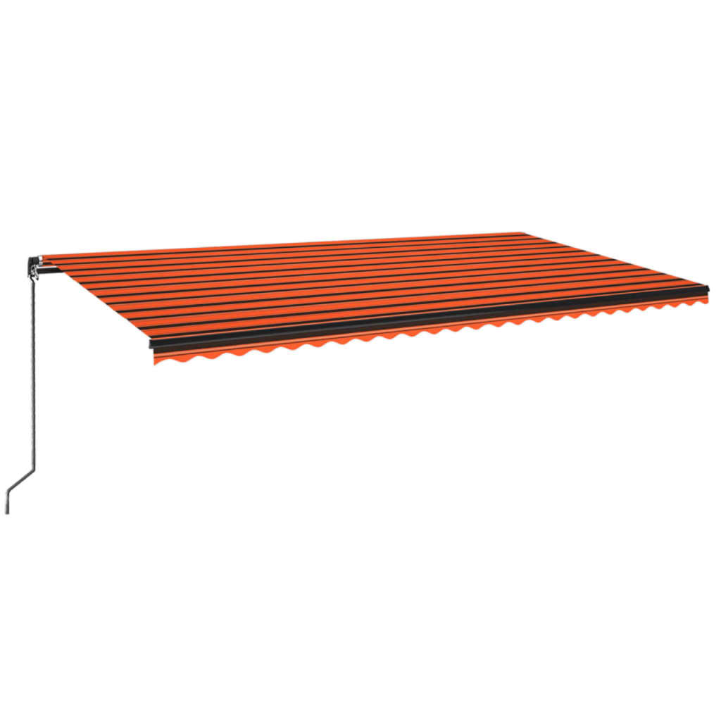 Retractable awning LED light 600x350 cm orange/brown.