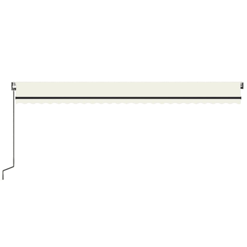 Automaattisesti sisäänkelattava markiisi 600x350 cm kerma