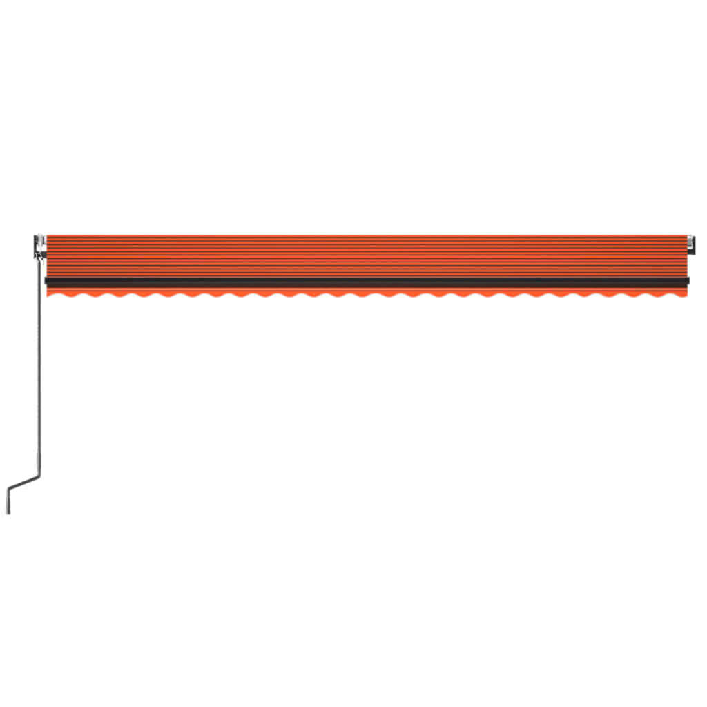 Automaattisesti sisäänkelattava markiisi 600x350cm orans./rusk.