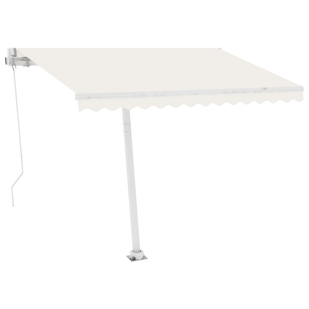 Retractable awning LED/wind sensor 300x250cm cream