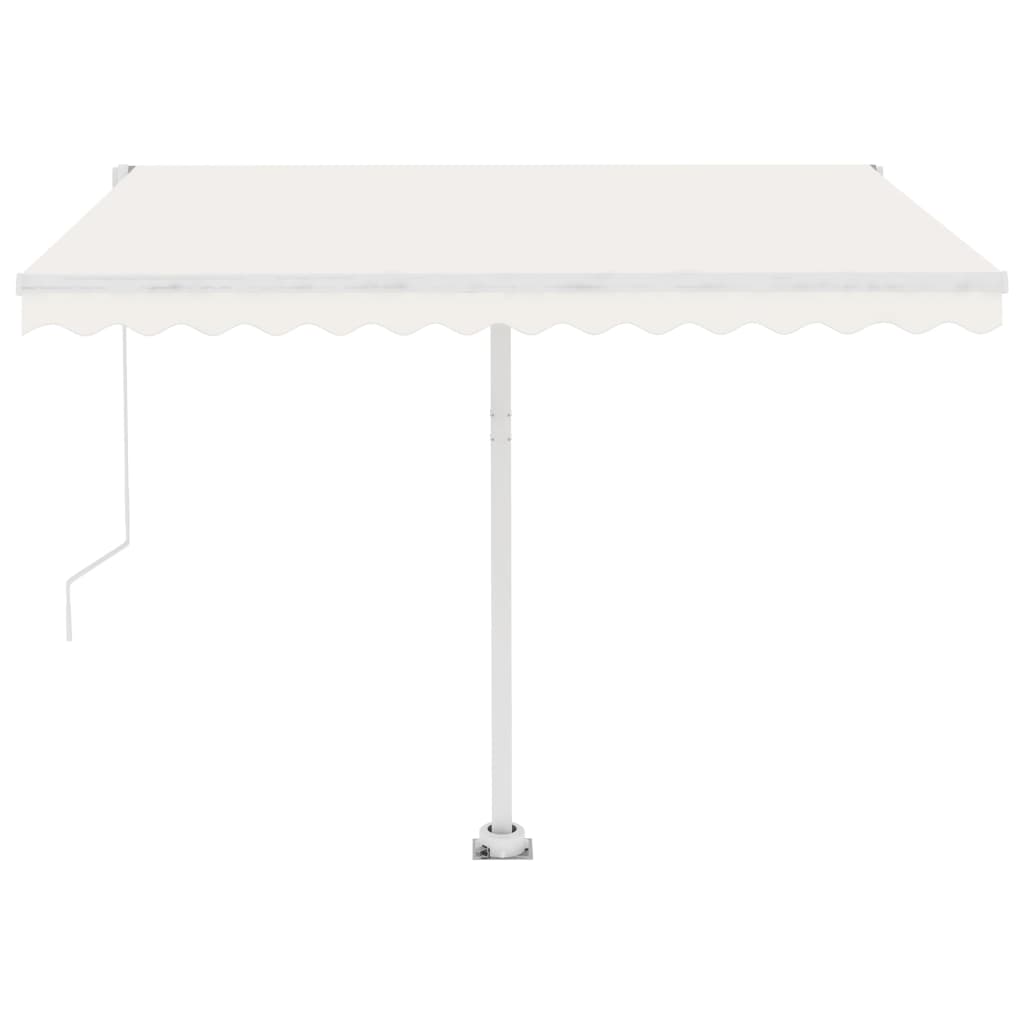 Retractable awning LED/wind sensor 300x250cm cream