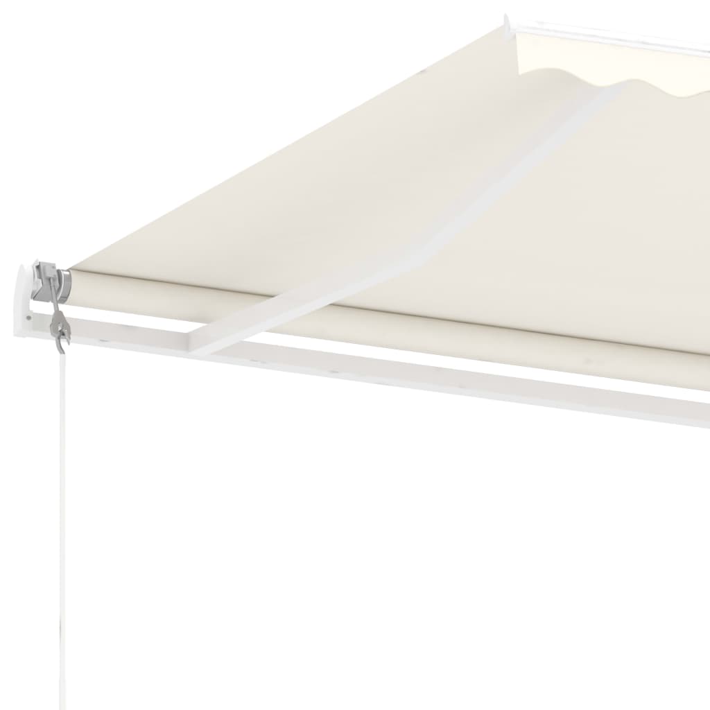 Retractable awning LED/wind sensor 400x300cm cream