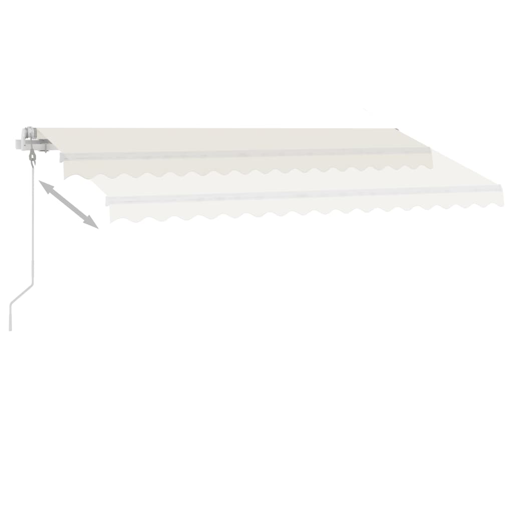 Einziehbare Markise LED/Windsensor 450x350 cm creme