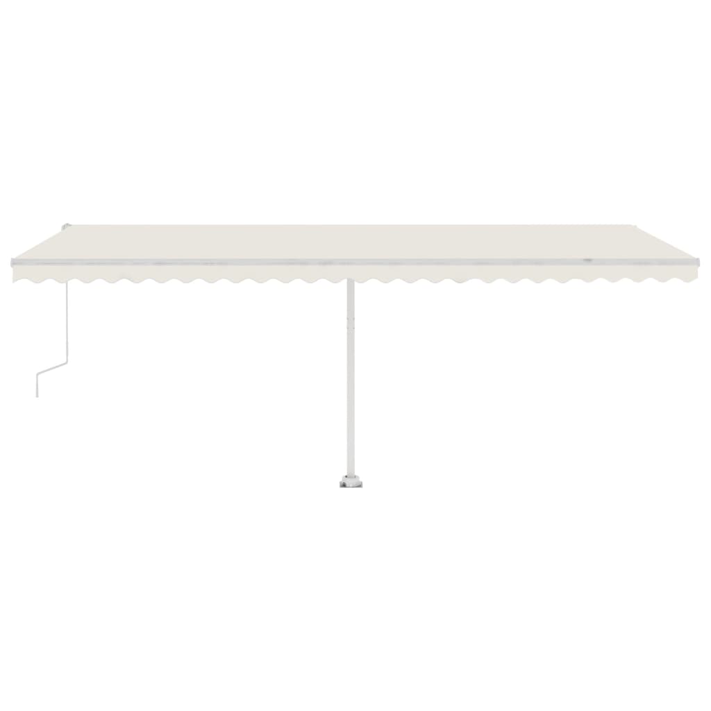 Retractable awning with LED and wind sensor 600x350 cm cream