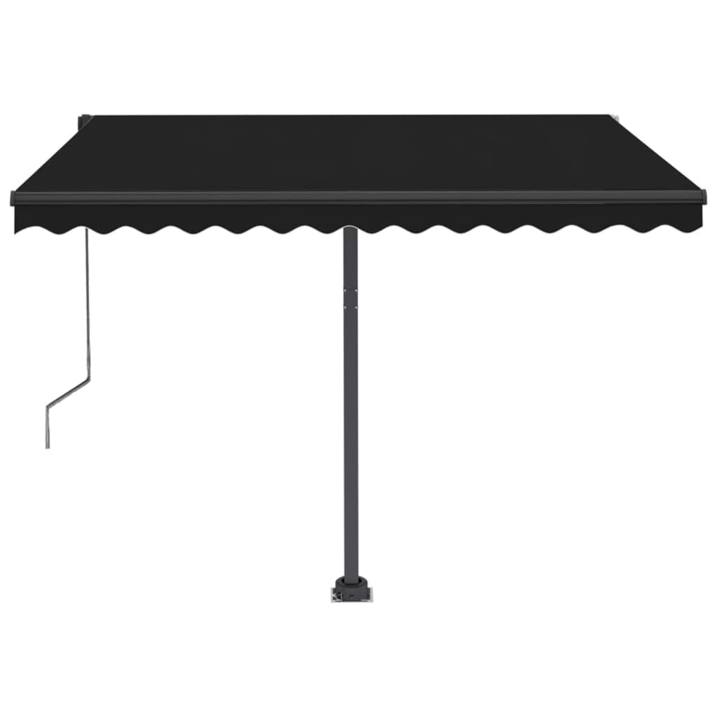 Retractable awning LED/wind sensor 350x250cm anthracite