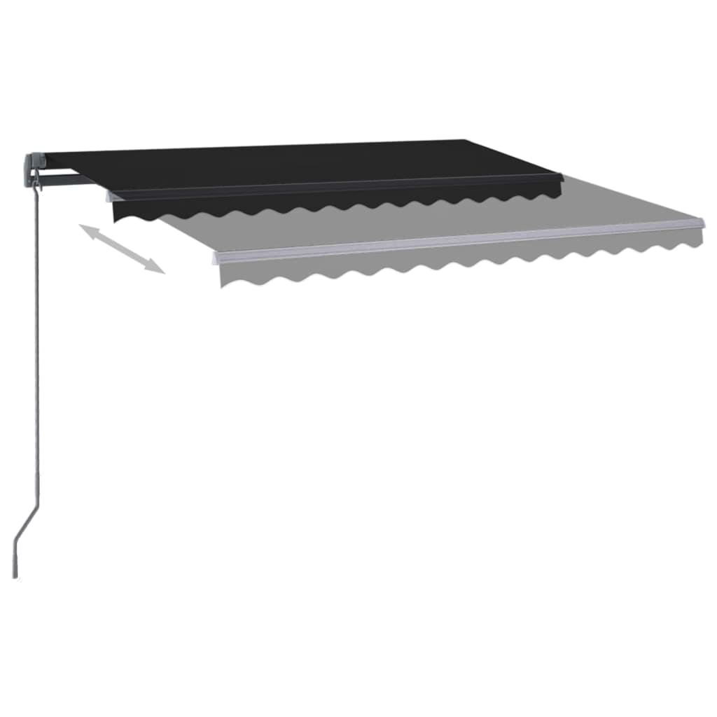 Retractable awning LED/wind sensor 350x250cm anthracite