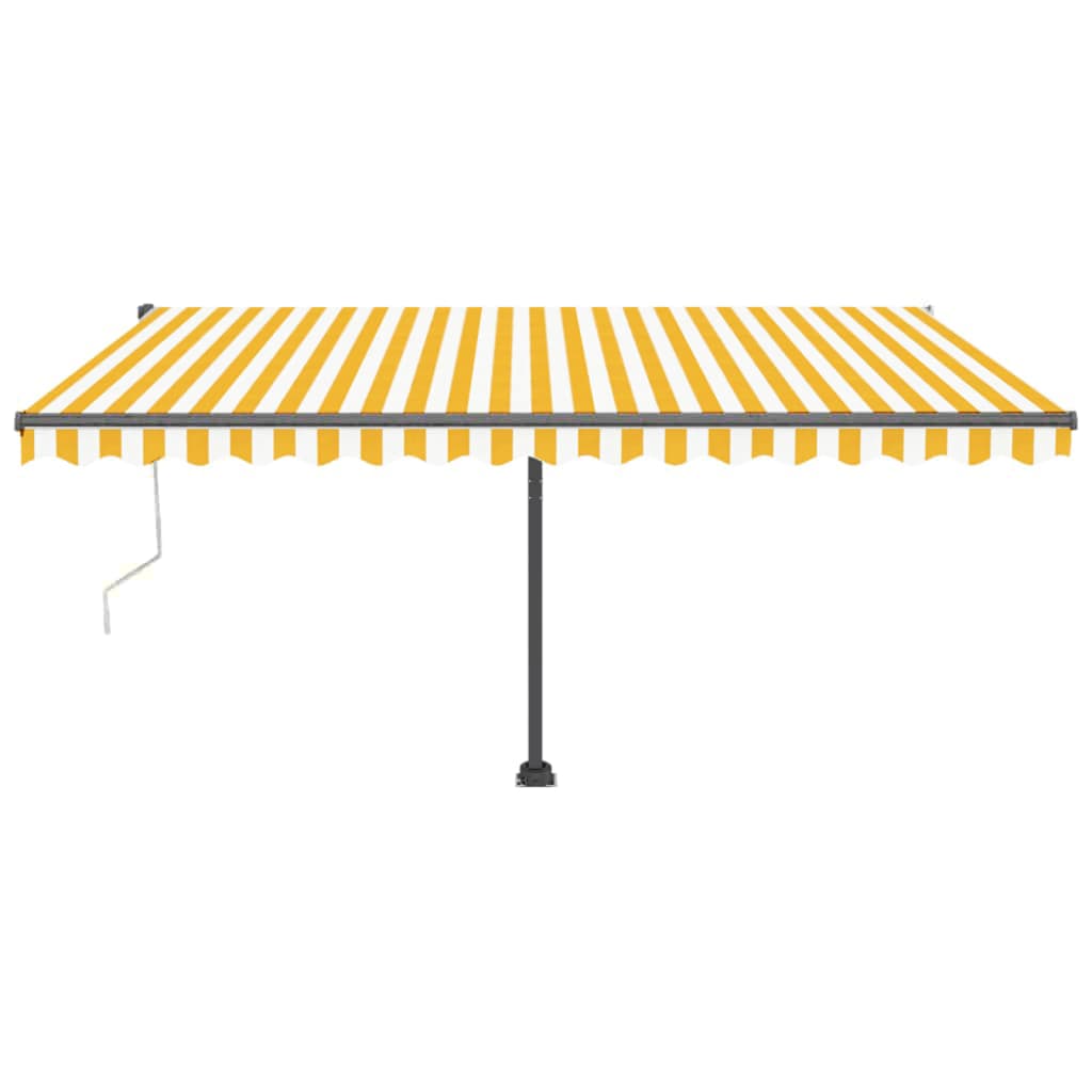 Retractable awning LED/wind sensor 400x300cm yellow-white.