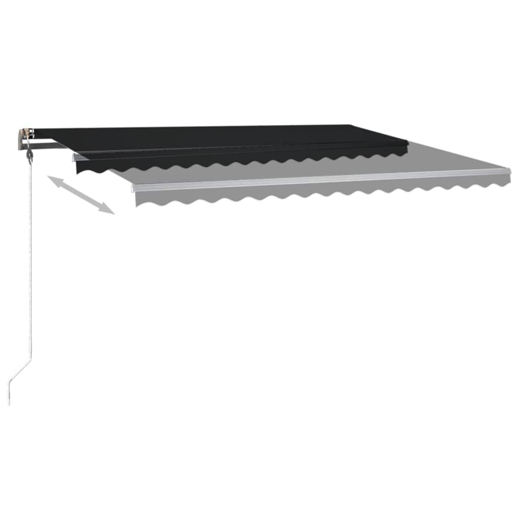 Einziehbare Markise mit LED 400x350 cm Anthrazit