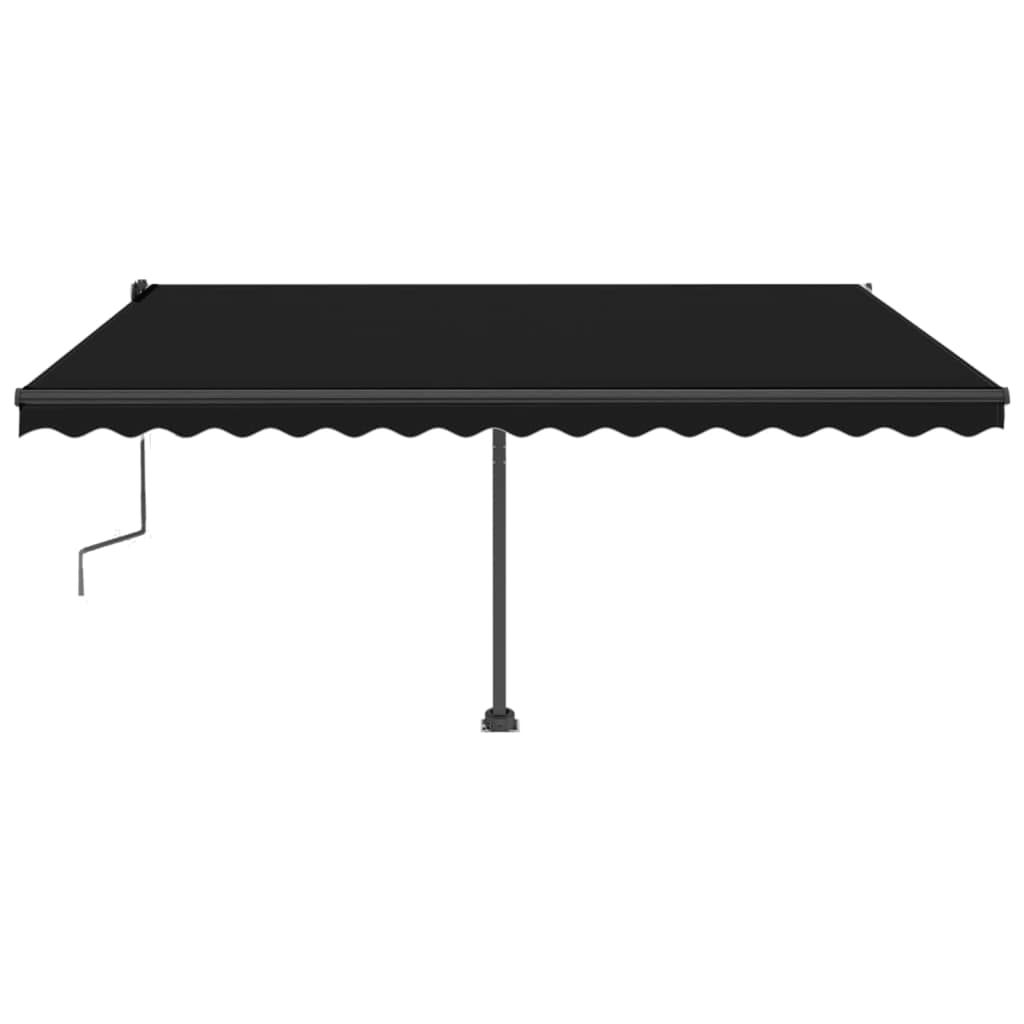 Retractable awning with LED 450x350 cm anthracite