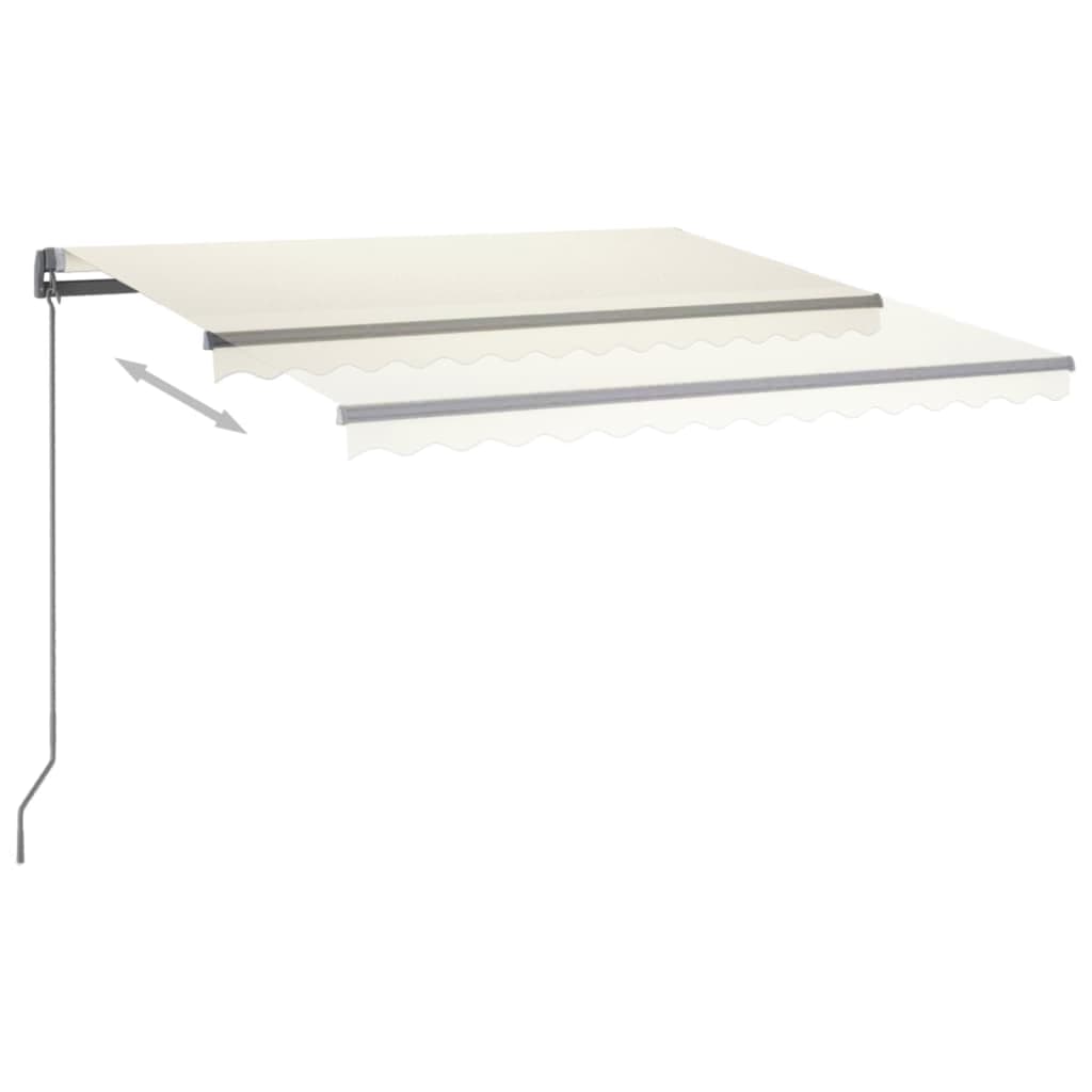 Einziehbare Markise LED/Windsensor 450x350 cm creme