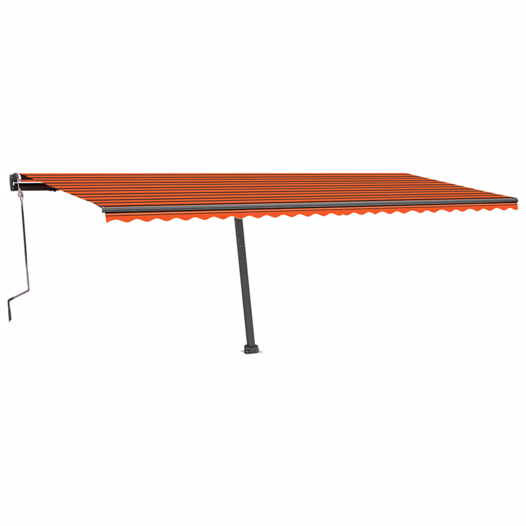 Retractable awning LED light 600x350 cm orange/brown.