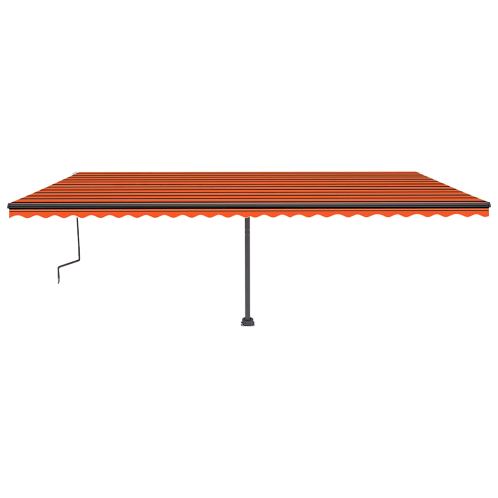 Retractable awning LED light 600x350 cm orange/brown.