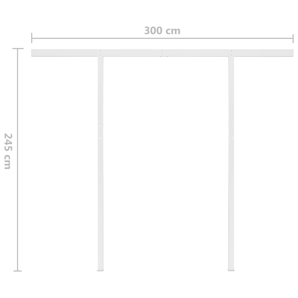 Retractable awning LED/wind sensor 3x2.5 m cream