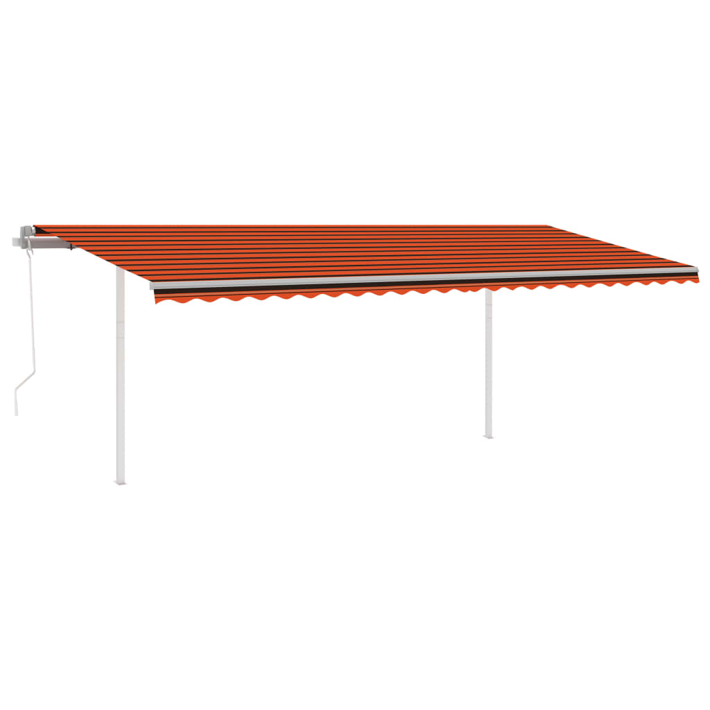 Automatic retractable awning 6x3 m orange-brown