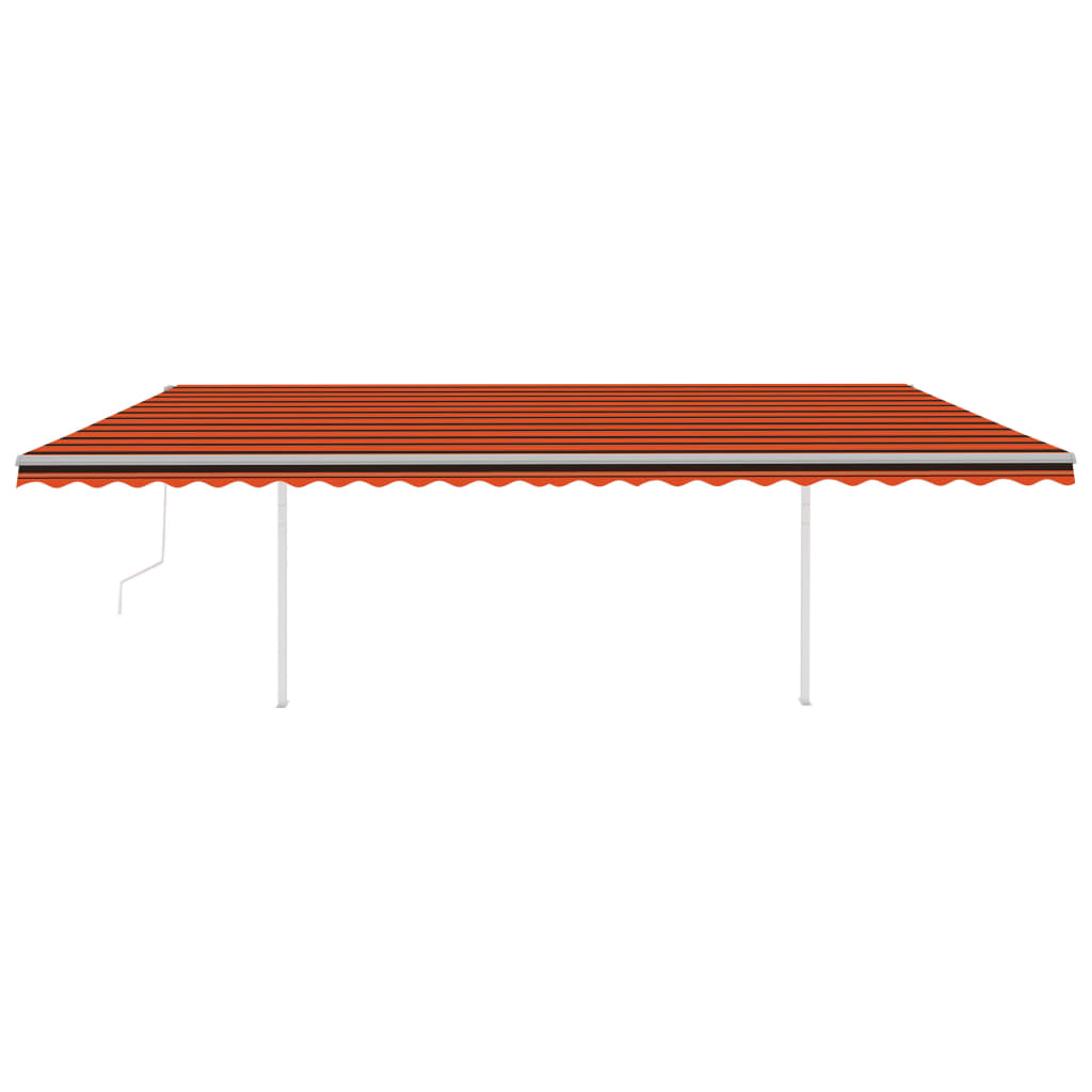 Automatic retractable awning 6x3 m orange-brown