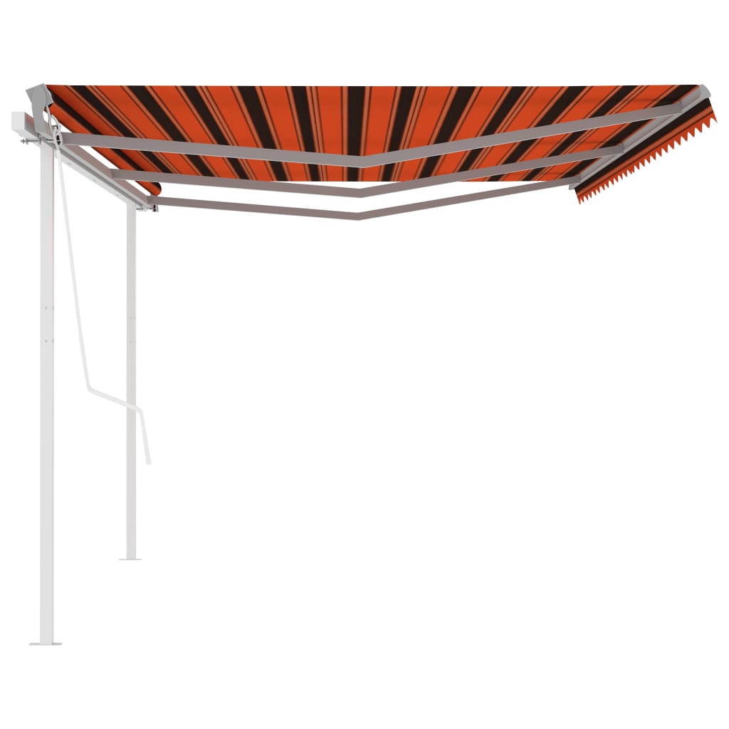 Automatic retractable awning 6x3 m orange-brown