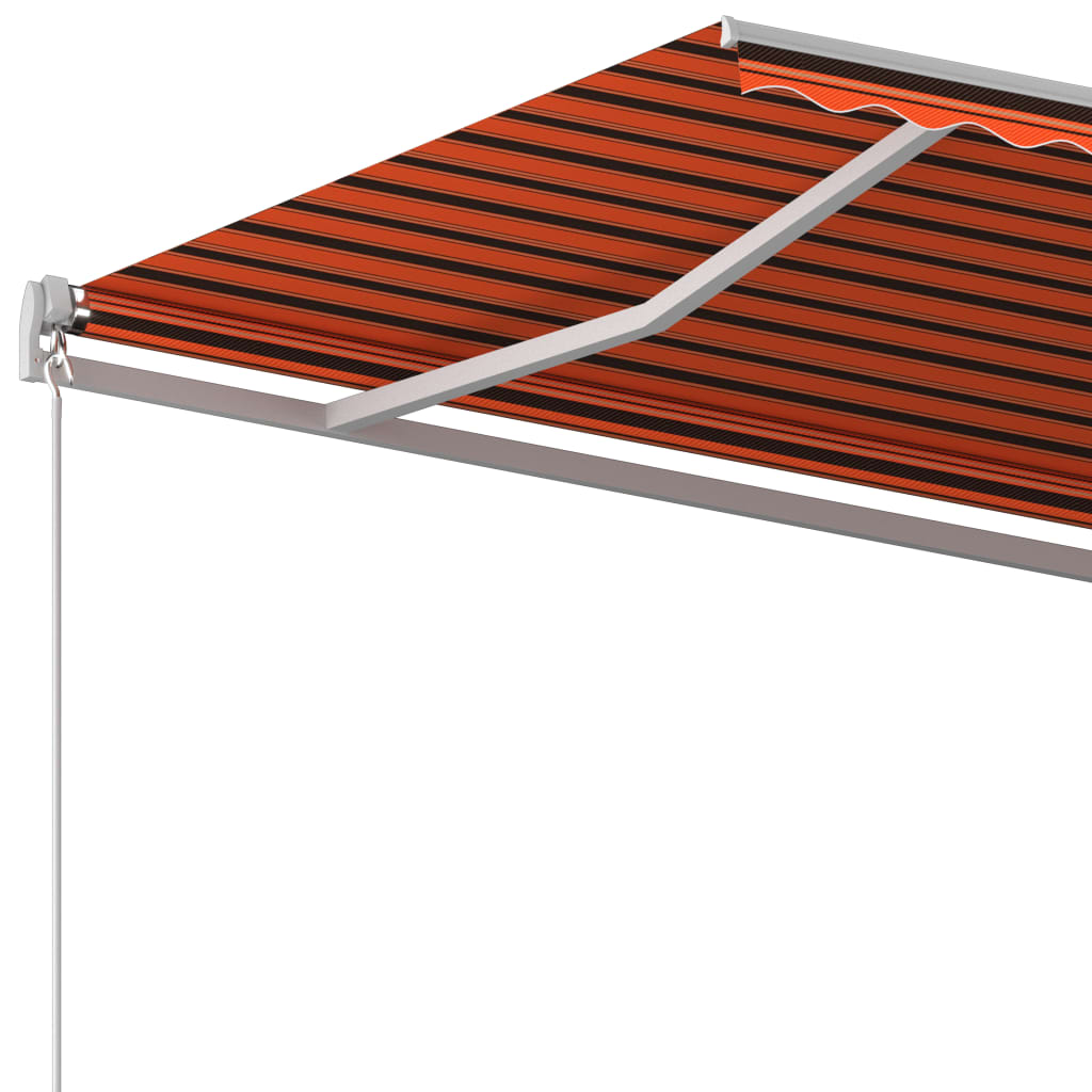 Automatic retractable awning 6x3 m orange-brown