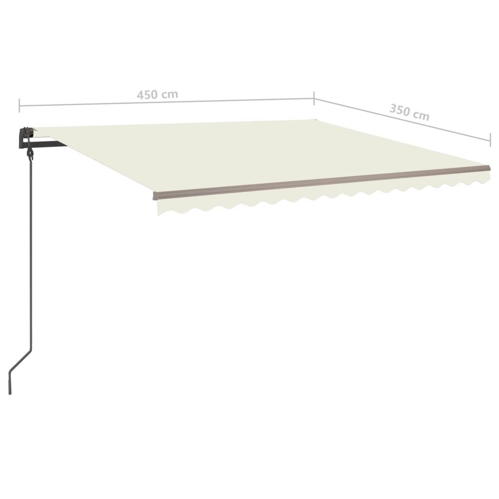 Automatic retractable awning 4.5x3.5 m cream