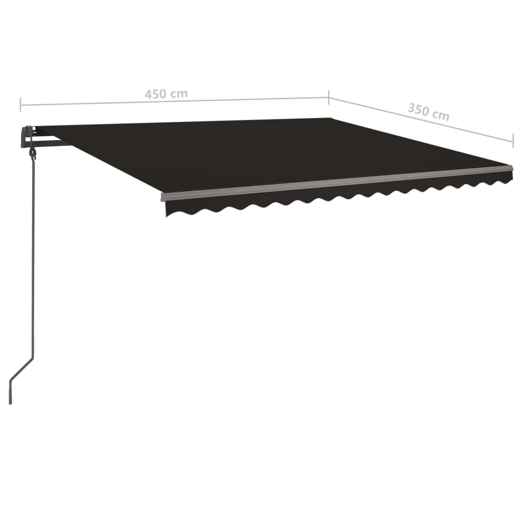 Automatic retractable awning 4.5x3.5 m anthracite