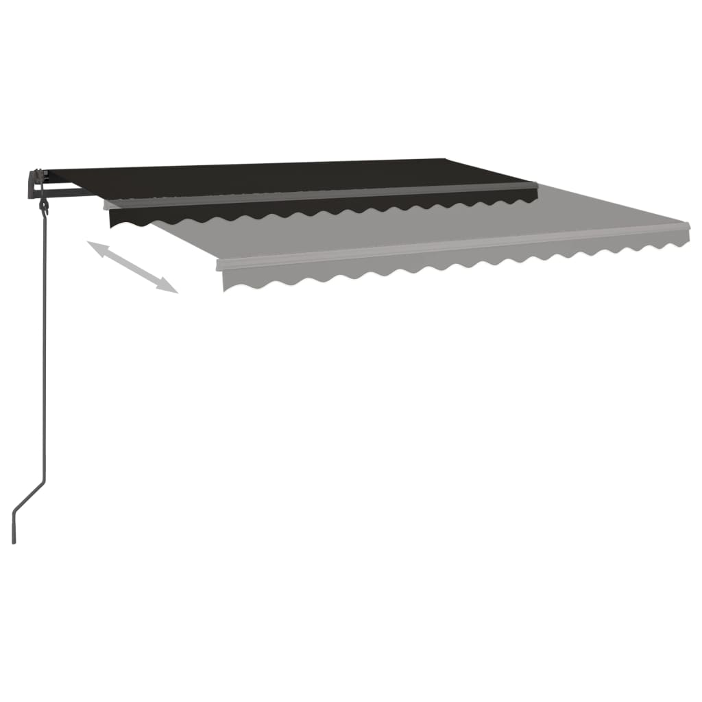 Automatic retractable awning 4.5x3.5 m anthracite