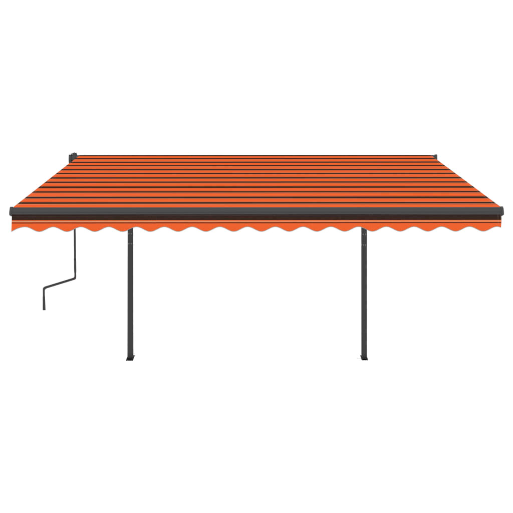 Automatic retractable awning 4.5x3.5 m orange/brown