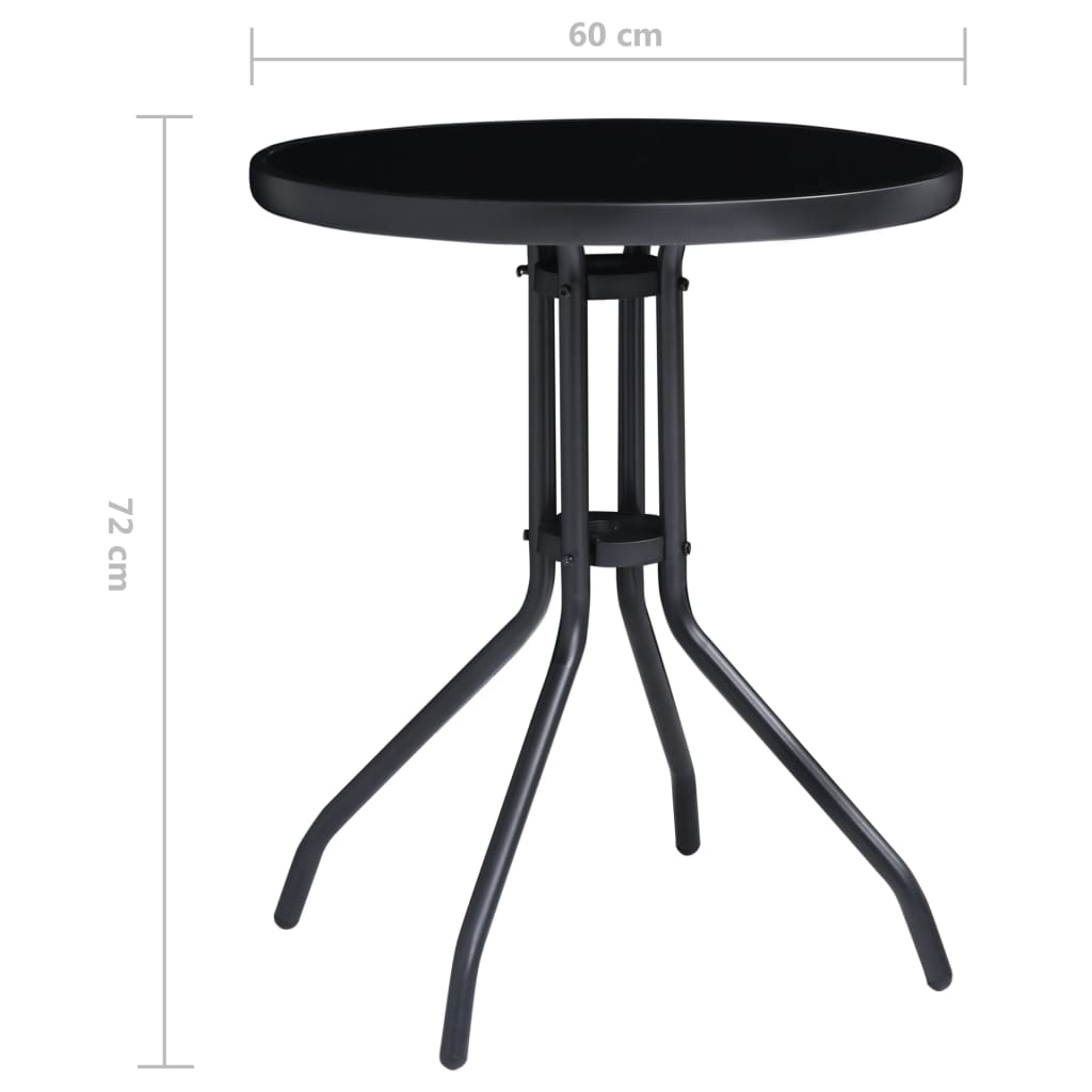 3-piece Bistro set black and anthracite