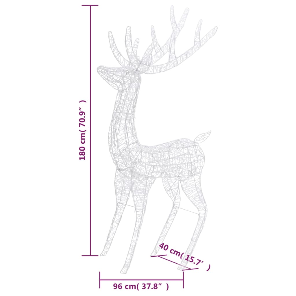 Jouluporo akryyli XXL 250 LED-valoa 180 cm värikäs