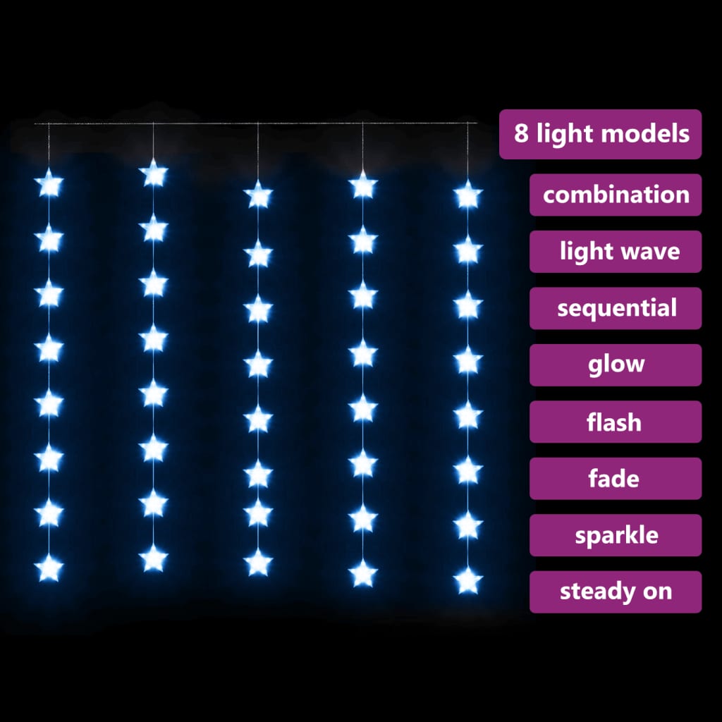 LED-valoverho tähtikeijuvalot 200 LEDiä sininen