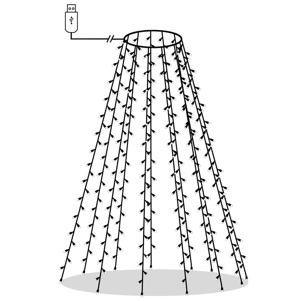 Joulukuusen valoverkko 150 LED-valoa sininen 150 cm