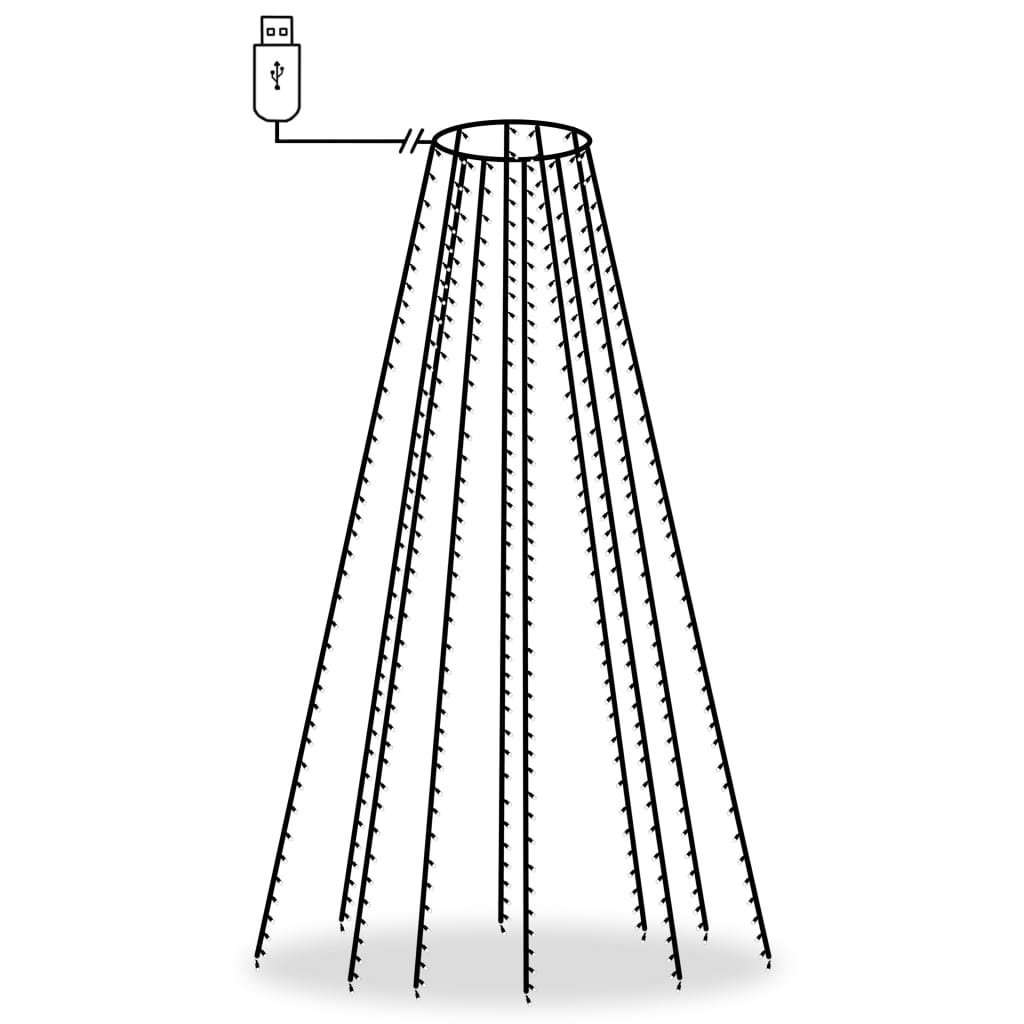 Joulukuusen valoverkko 400 LED-valoa kylmä valkoinen 400 cm