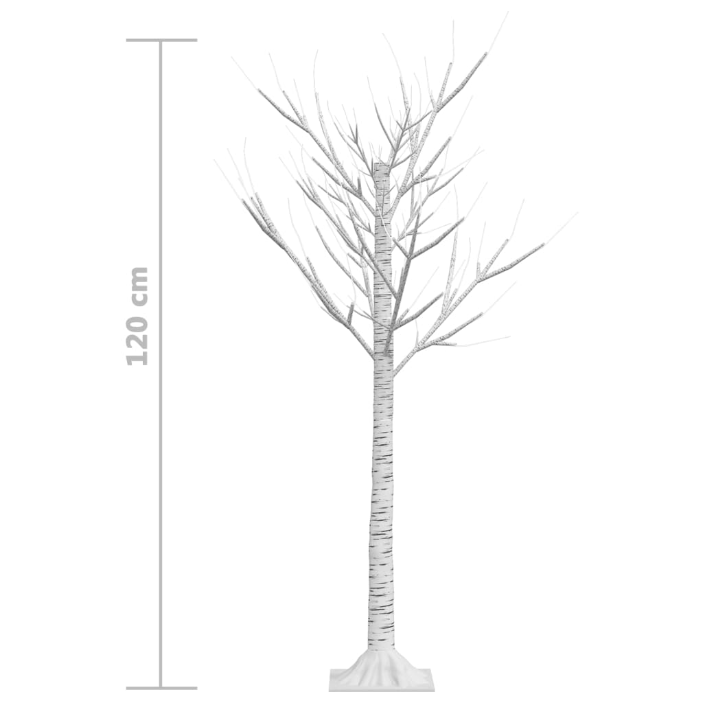 Joulukuusi 120 LED 1,2 m lämmin valkoinen paju ulos/sisälle