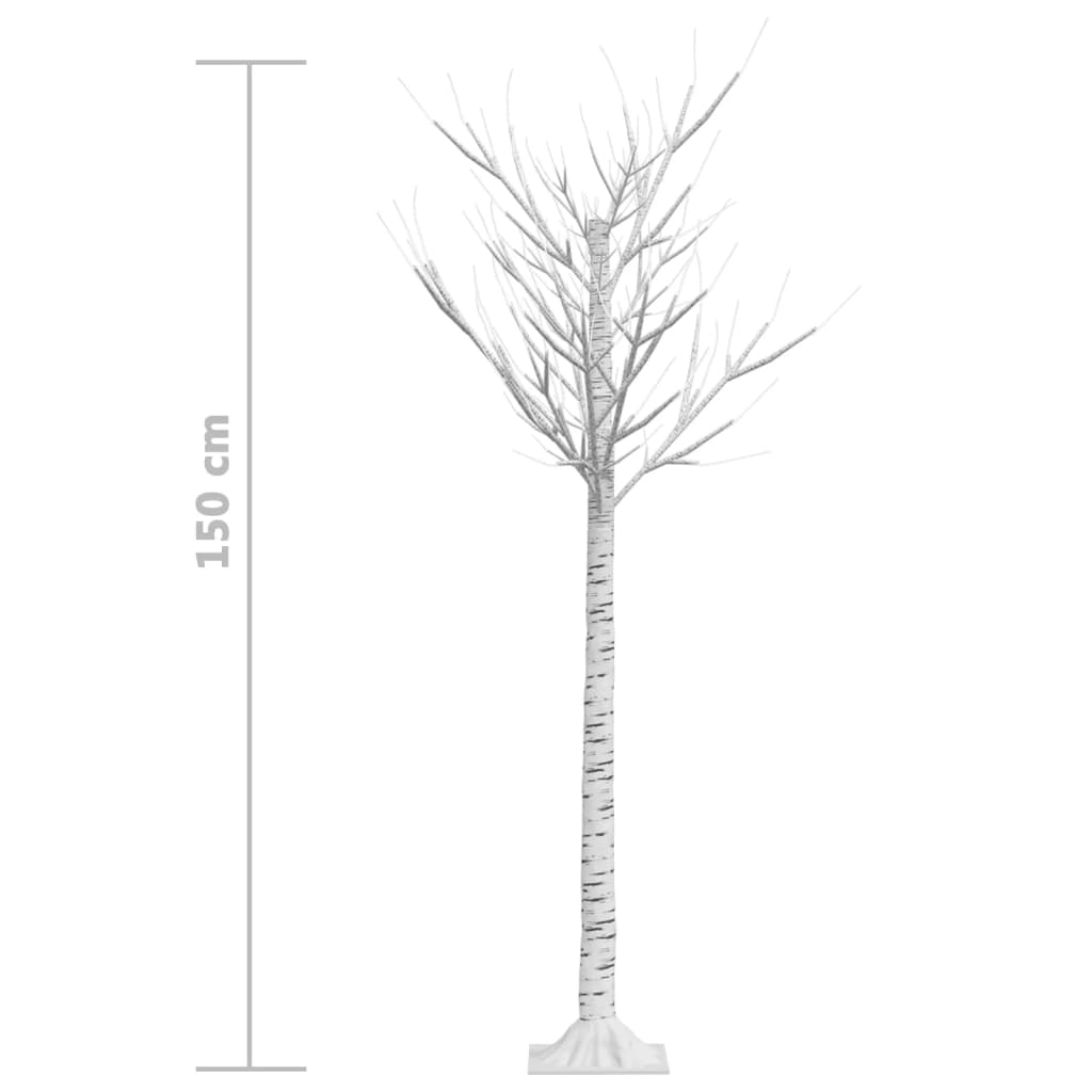 Joulukuusi 140 LED 1,5 m lämmin valkoinen paju ulos/sisälle