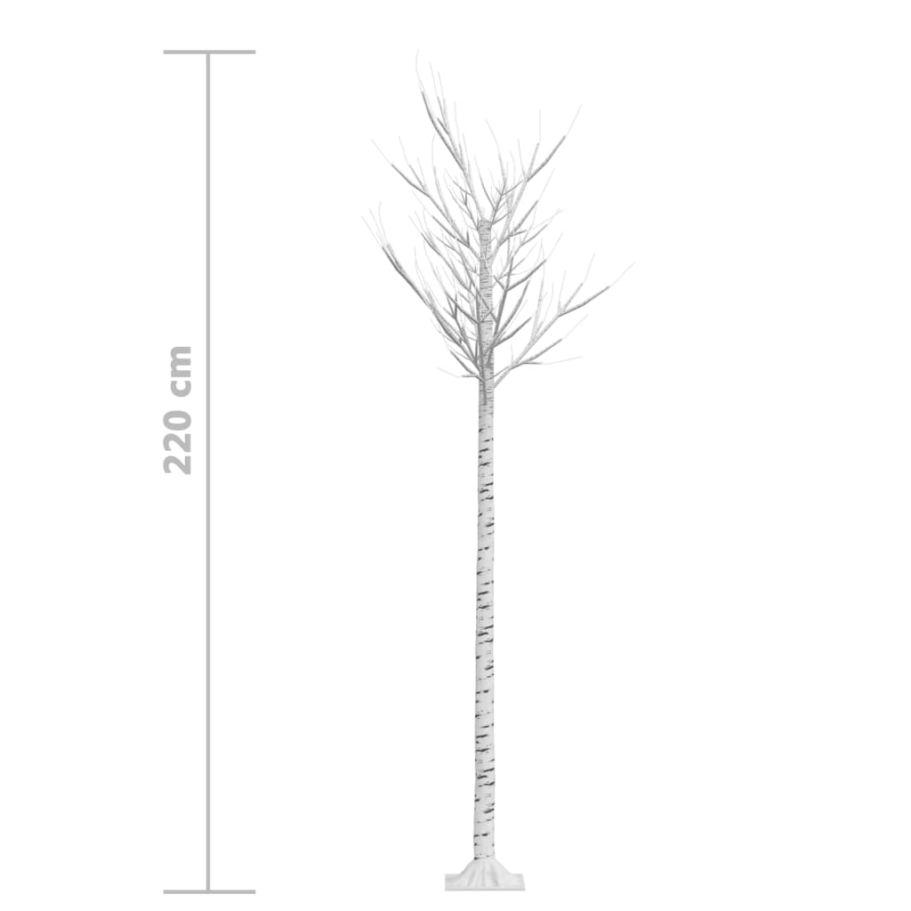 Joulukuusi 200 LED 2,2 m lämmin valkoinen paju ulos/sisälle