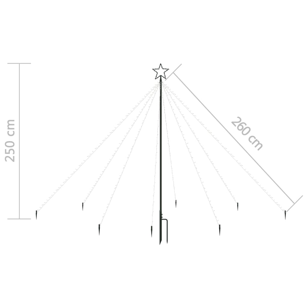 Joulukuusen valot sisä-/ulkokäyttöön 400 LED-valoa sininen 2,5m