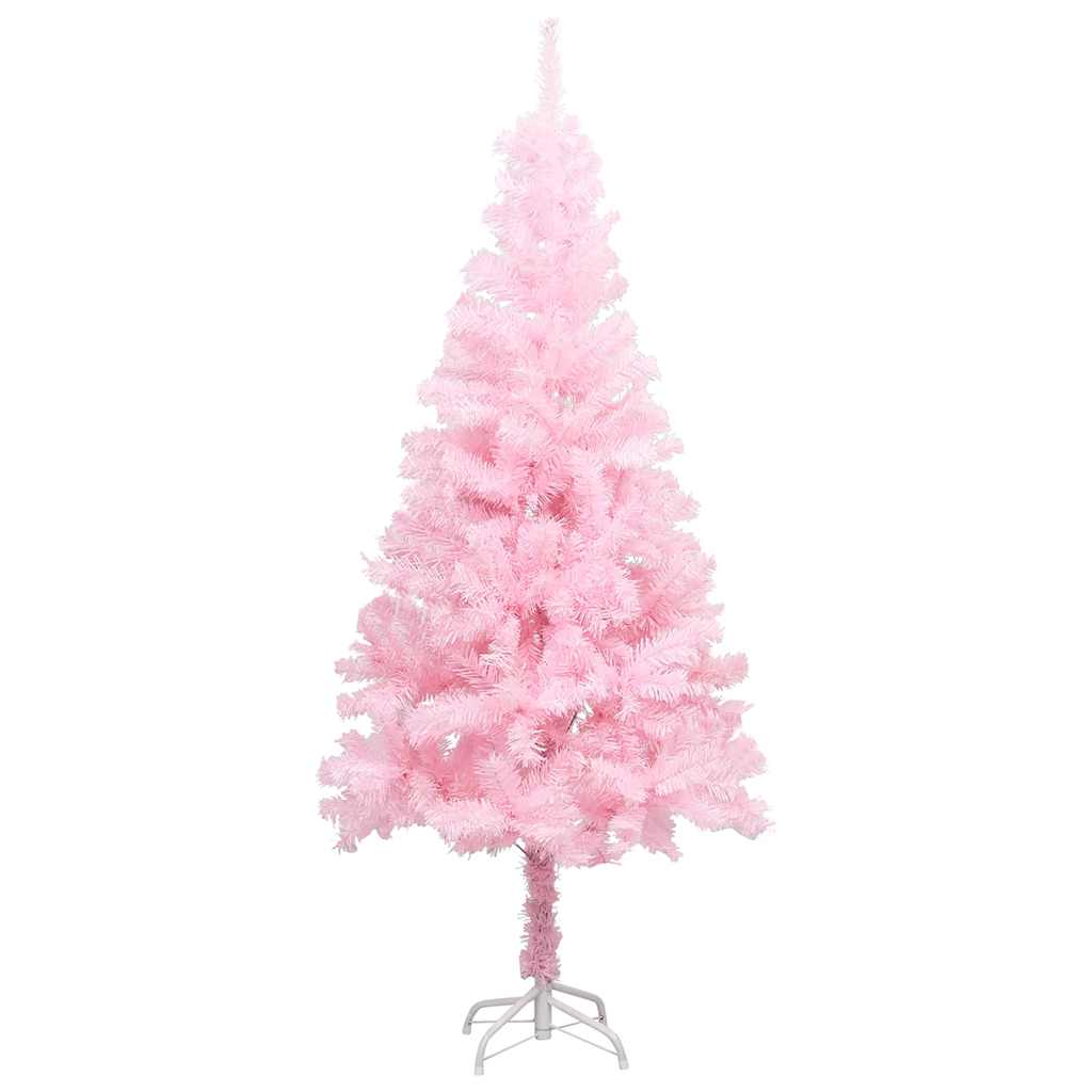 Tekojoulukuusi palloilla esivalaistu pinkki 120 cm PVC