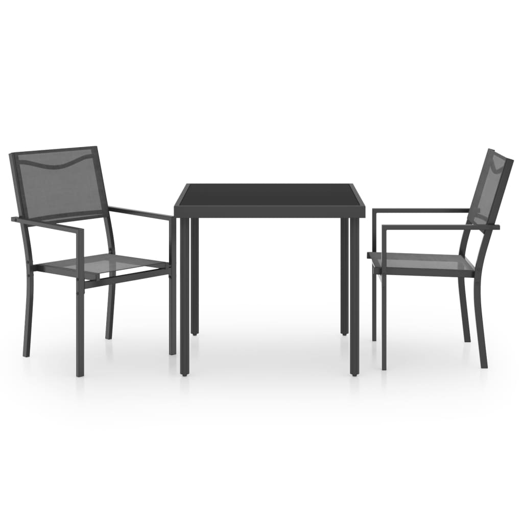 3-piece outdoor dining set steel