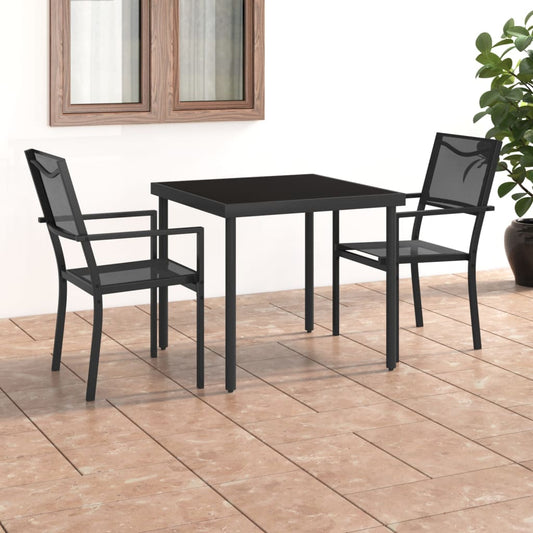 3-piece outdoor dining set steel