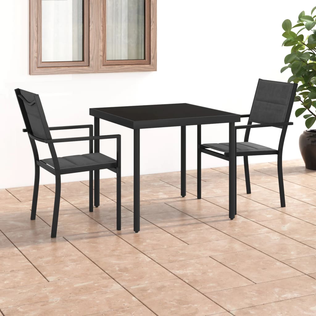 3-piece outdoor dining set steel