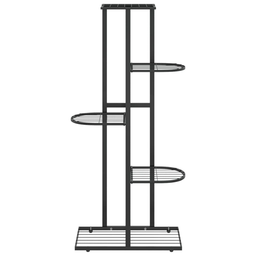 5-kerroksinen kukkateline 43x22x98 cm musta metalli