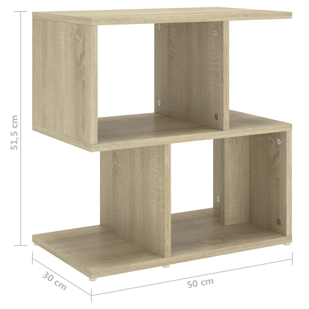 Yöpöydät 2 kpl Sonoma-tammi 50x30x51,5 cm tekninen puu