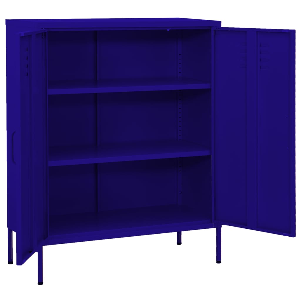 Storage cabinet navy blue 80x35x101.5 cm steel