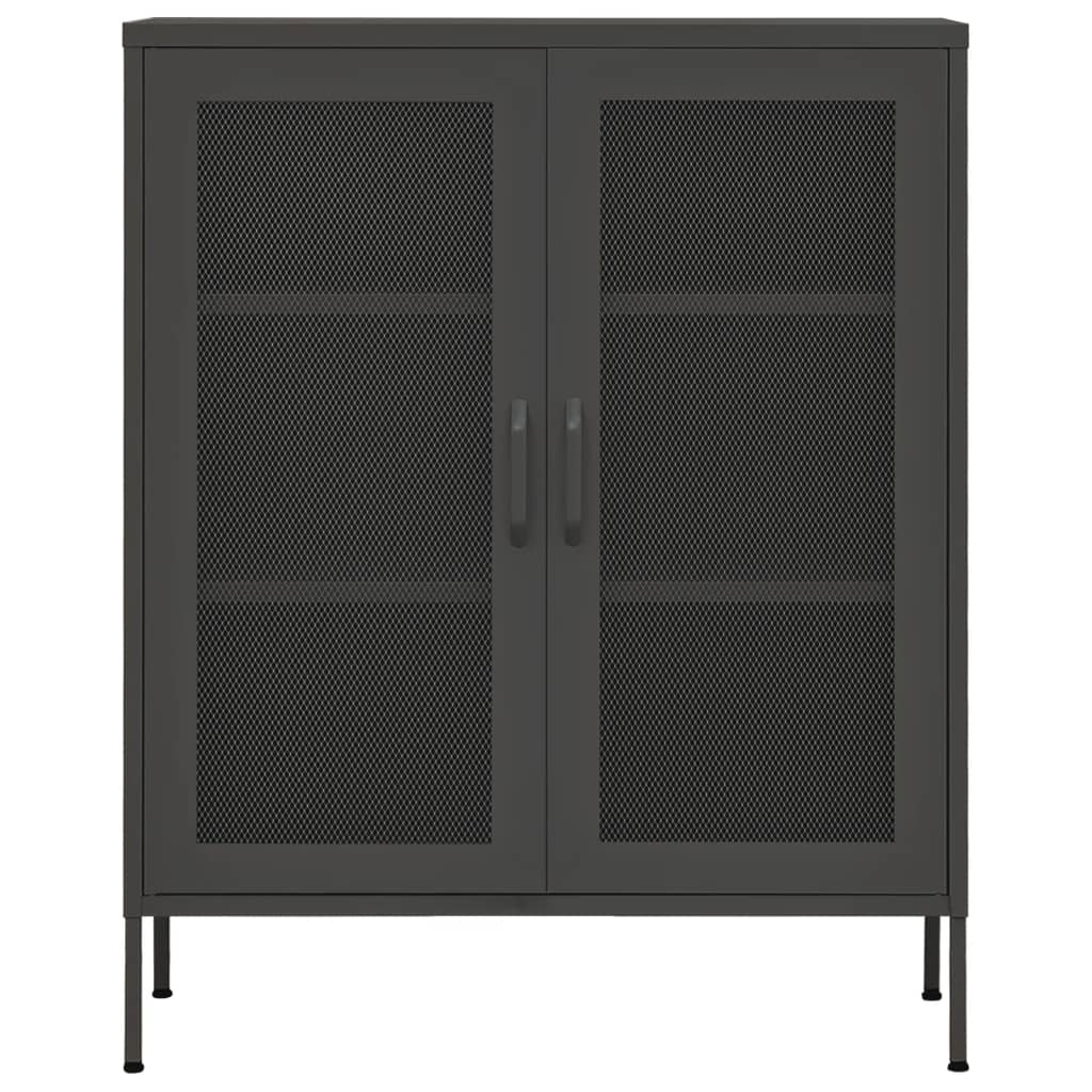 Storage cabinet anthracite 80x35x101.5 cm steel