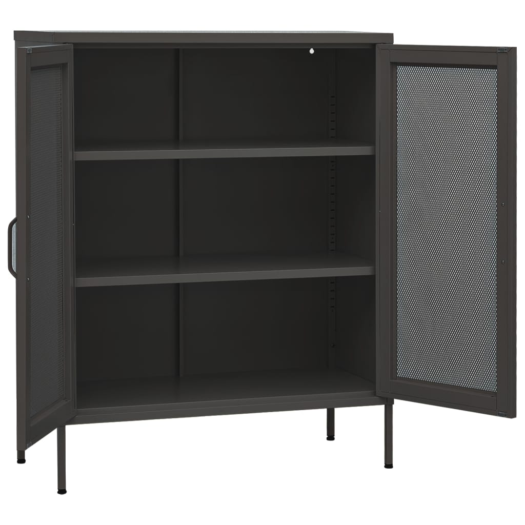 Storage cabinet anthracite 80x35x101.5 cm steel