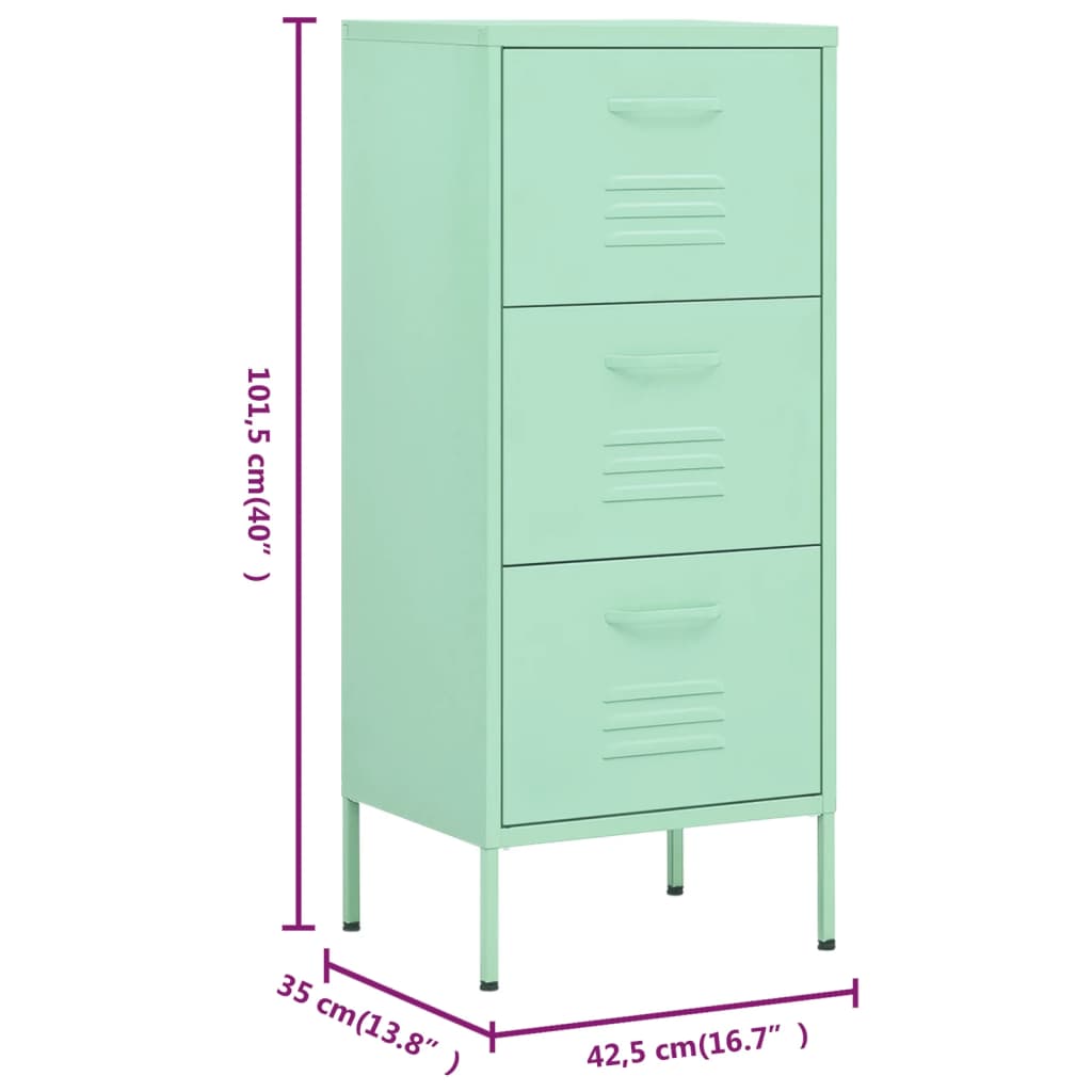 Storage cabinet mint 42.5x35x101.5 cm steel